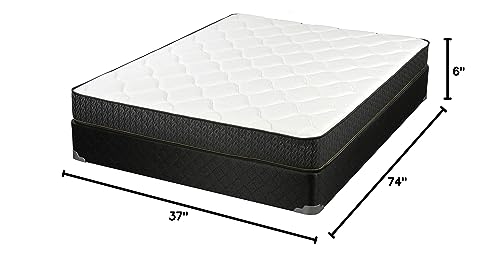 Coaster Home Furnishings Santa Barbara Mattress White and Charcoal, Full