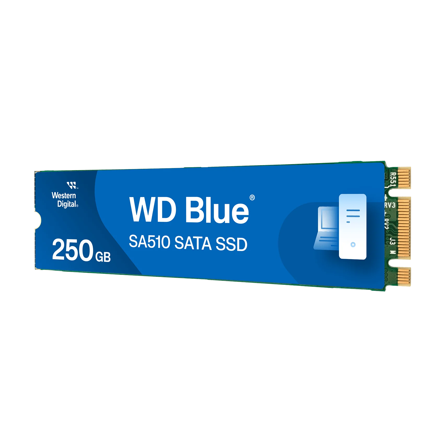 Western Digital 250GB WD Blue SA510 SATA SSD, Internal M.2 2280 Solid State Drive - WDS250G3B0B-00AXS0