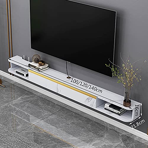 Floating TV Stand Cabinet Wall Mounted Media Centre,Wall Hanging Tv Cabinet Large Capacity,Narrow and Small Apartment Simple Floating Entertainment Unit