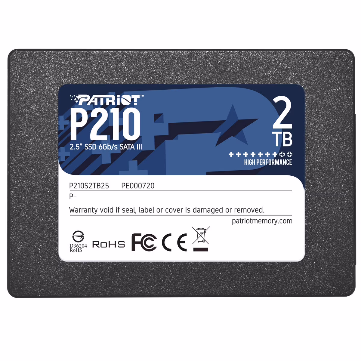 "Patriot 2TB P210 Internal SSD - SATA 3 2.5"" Solid State Drive"