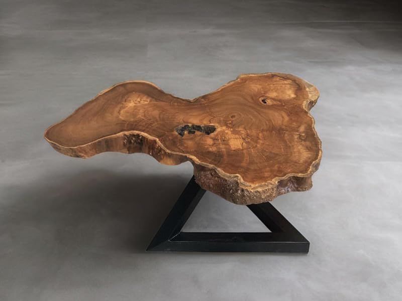 Classic Live Edge Indoor Wooden Coffee Table Epoxy Coffee Table Living Room Table Epoxy Table Top End Table Side Table Luxury Table Home Décor Conference Table (without Stand, 18 x 18 Inches)