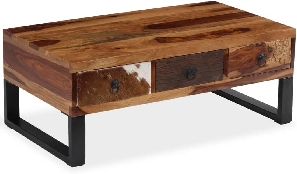 Coffee Table Solid Sheesham Wood 35.4
