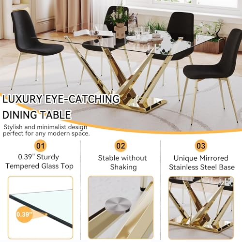 Luxury Glass Dining Table for 4-6, 63