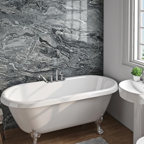 Livelynine 36 X197 Inch Extra Wide Glossy Marble Countertop Peel and Stick Wallpaper Waterproof Contact Paper for Countertops Self Adhesive Counter Covers Kitchen Vinyl Wrap Table Top Laminate Sheets