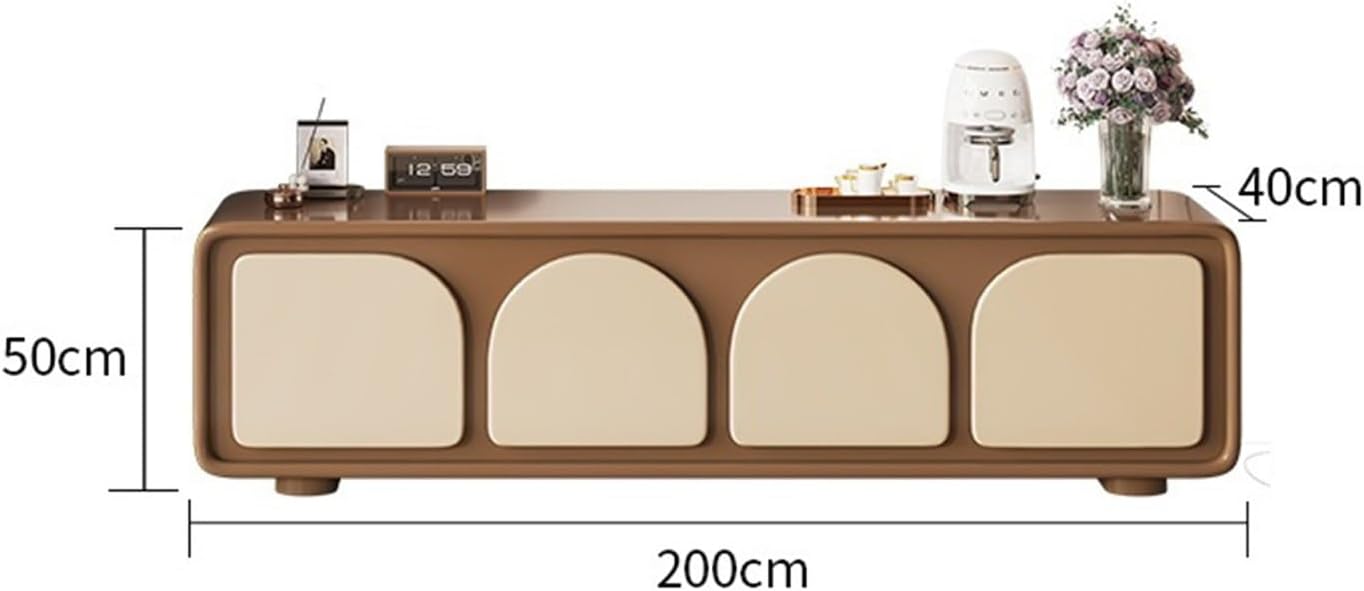 Bedroom tv Unit 4pcs Arched Door Design TV Cabinet Floor Living Room Simple Small Apartment Storage Cabinet TV Cabinet TV Cabinet