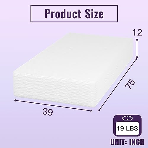 PayLessHere 5 Inch Memory Foam Mattress/Cooling Gel Bamboo Charcoal Infused Mattress/Medium Firm Mattresses/CertiPUR-US Certified/Bed-in-a-Box/Pressure Relieving King Size,White