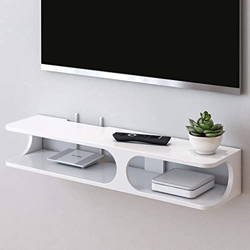 Floating Shelf 35.4 Inches Simple TV Cabinet 90cm Hanging Router Shelves Entertainment Console Gaming Shelving Unit Electronics Rack