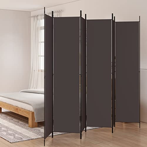 6-Panel Room Divider Brown 118.1