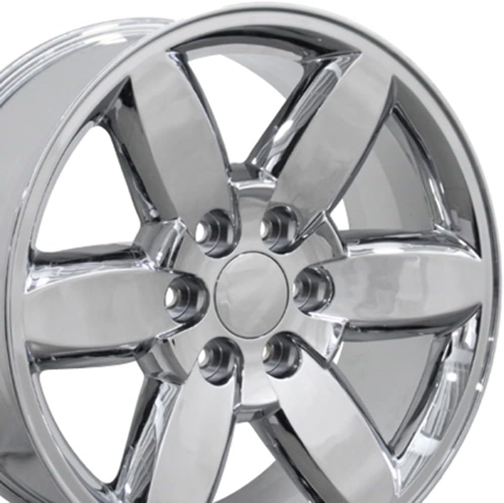 OE Wheels LLC 20 inch Rim Fits 6x139.7 Silverado Suburban Tahoe Sierra Yukon Escalade CV94 20x8.5 Chrome Wheels Hollander: 5420