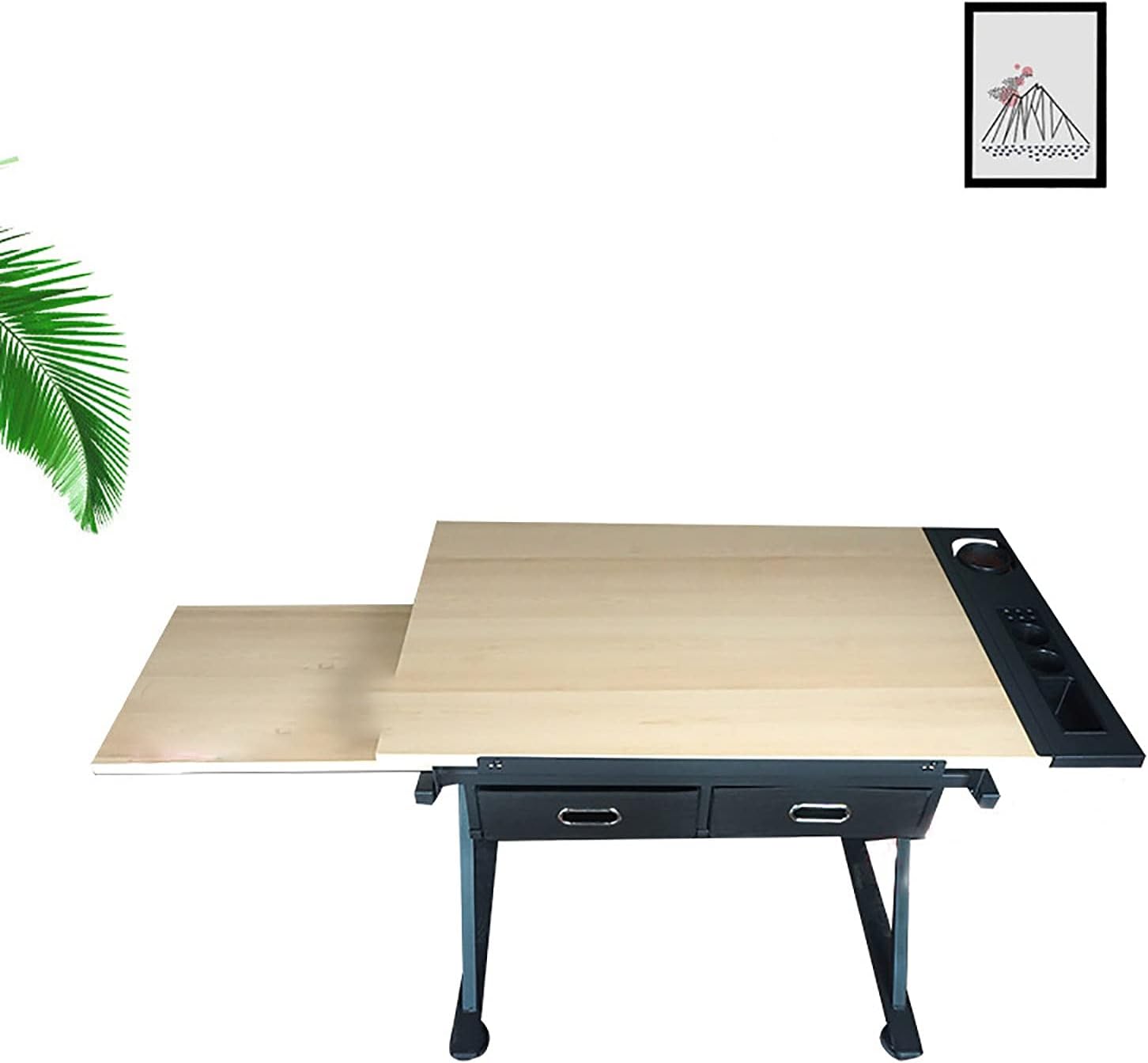 Drafting Desk, Painting Table Children And Adults Liftable Calligraphy And Painting Drawing Table Double Shelf Drafting Tables for Art (Color : Natural, Size : 96X60X68CM) (Natural 96X60X68CM) (Natur