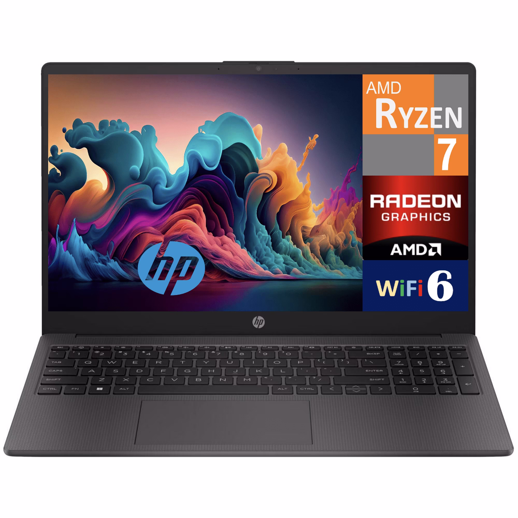 HP 255 G10 15.6" FHD Business Laptop, AMD Ryzen 7 7730U, 32GB RAM, 1TB PCIe SSD,Webcam, Wi-Fi 6, HDMI, Windows 11 Pro