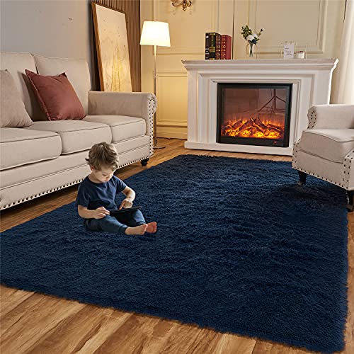 Arbosofe Rugs for Living Room, Area Rug for Bedroom, 5 x 7 Clearance Light Gray Nursery Room Rug, Large Throw for Playroom Room- Soft, Fluffy, Shaggy Carpets for Kids Room Girls