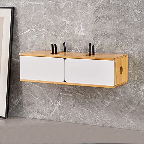 Floating TV Stand Cabinet Wall Mounted Tv Unit Floating Tv Shelf,Floating Tv Stand Storage Cabinet Tv Unit for Living Room Tv,Set-Top Box Shelf WiFi Router Box