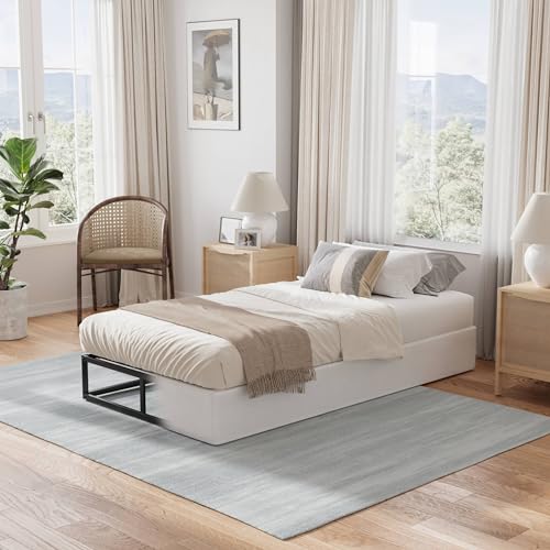 Full Box Spring 9 Inch High Profile Strong Metal Frame Mattress Foundation, Quiet Noise-Free,Easy Assembly, 3000lbs Max Weight Capacity