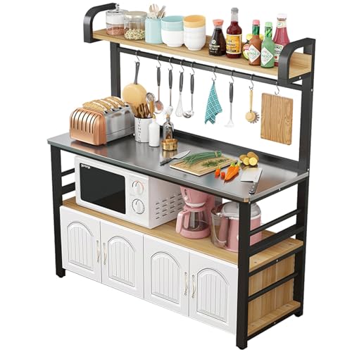 Metal Table for Prep & Work, Household Use Kitchen Work Table, with Large Worktop, Stable Steel Structure, for Restaurant, Business, Warehouse, Home, Kitchen, Garage (Size : 40x118cm/16x46in)