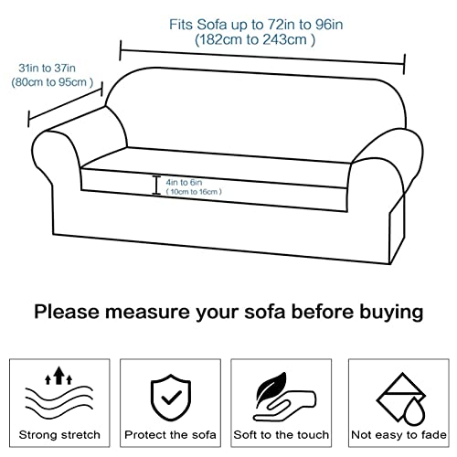SPOUR Stretch Sofa Slipcover, Washable Furniture Couch Protector Covers, with Seat Cushion Cover, Replacement & Reusable,A