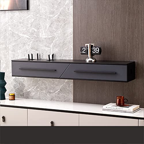 Floating TV Stand Cabinet Wall Mounted Tv Unit Floating Tv Stand,Floating Tv Shelf,Multimedia Set-Top Box Storage Shelf,Wall Mount Entertainment Unit for Living Room Bedroom