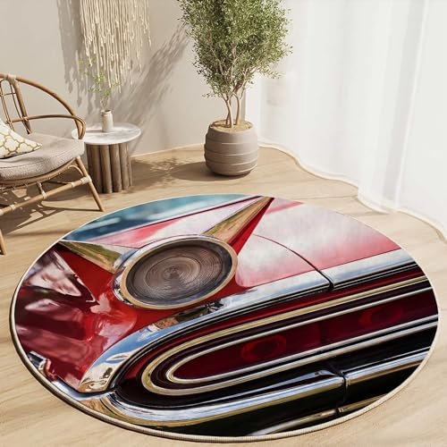 Round Rug 5 FT Peacock Chair Mat for Hard Floors Colorful Floor Protector Mats Anti-Slip,Low Pile Desk Rug for Rolling Chair