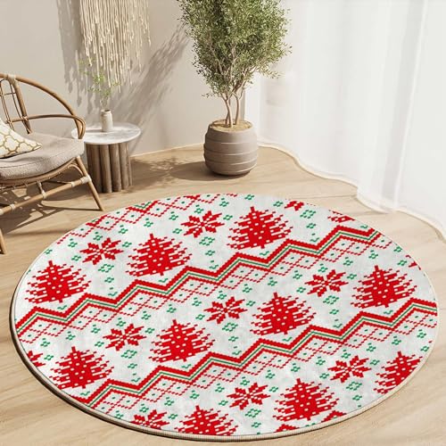 Round Rug 39 in Dog Office Desk Chair Mat Cartoon Heavy Duty Floor Protector Multi-Purpose Low Pile Desk Rug for Home Office
