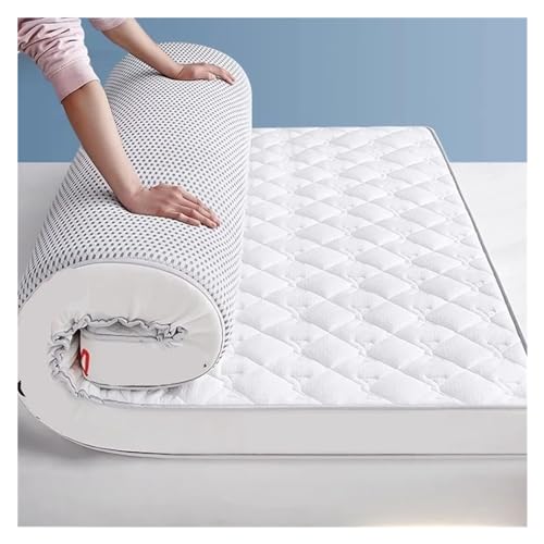 Queen Mattress Topper, Family Natural Latex Mattress Upholstered Home Bedroom Multifunctional Portable Mattress Single Bedroom Furniture Accessories (Color : White, Size : 40 * 78.7in*1in)
