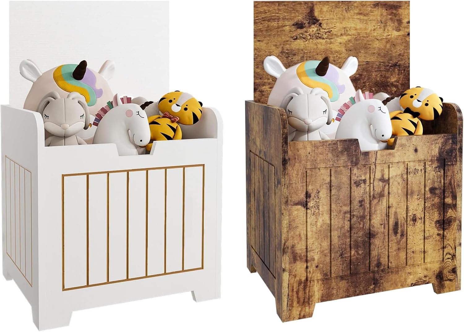 Storage Box Small Cube Toy Storage Organizer Brown,Wooden Entryway Storage Bin For Home Books Clothes Toy,Small Square Nightstand For Living Room,Playroom,Bedroom