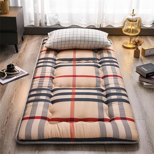 Futon Mattress Thicken, Twin/Full/Queen/King Japanese Floor Mattress Tatami Foldable Sleeping Mattresses Portable Sleeping Mattress for Home Camping (Color : 1, Size : Single(90x200cm))