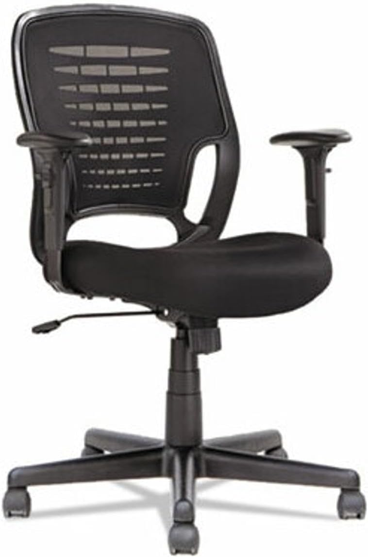 OIF EM4817 Swivel/Tilt Mesh Task Chair, Height Adjustable T-Bar Arms, Black