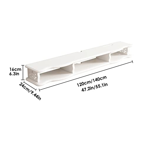 Floating TV Stand Cabinet Wall Mounted Tv Unit Set-Top Box Rack,Floating Tv Stand Component Shelf,Can Accommodate Wired Set-Top Box Hello