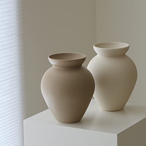 Retro Flower Vase, Crock Milk Can Shape, Flower Arrangement, Nordic Ornament Living Room Decoration, Coconut Café