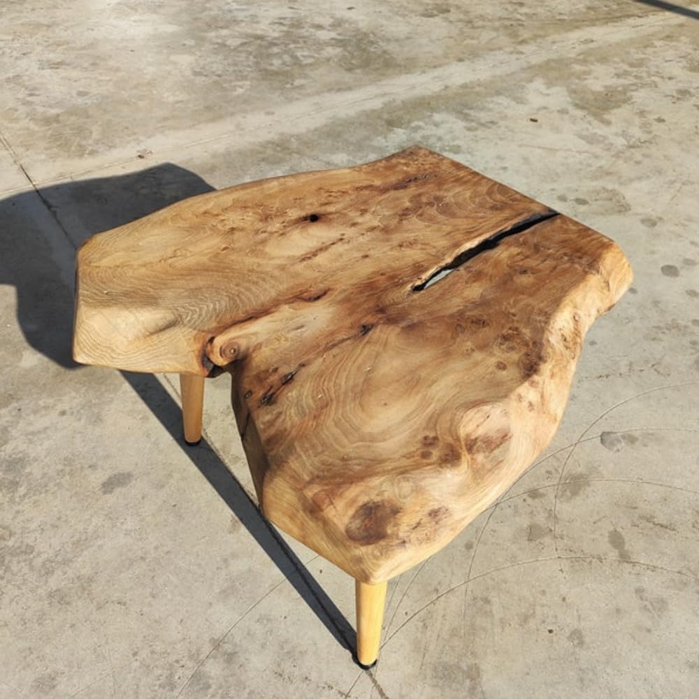 Funky Coffee Table, Maximalist Furniture, Live Edge Table, Walnut Side Table, Rustic Side Tables, Coffee Tables, Wood Side Table, 22