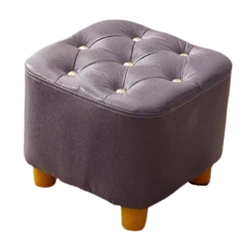 Stylish Square Footstool for Home Comfort, Brown
