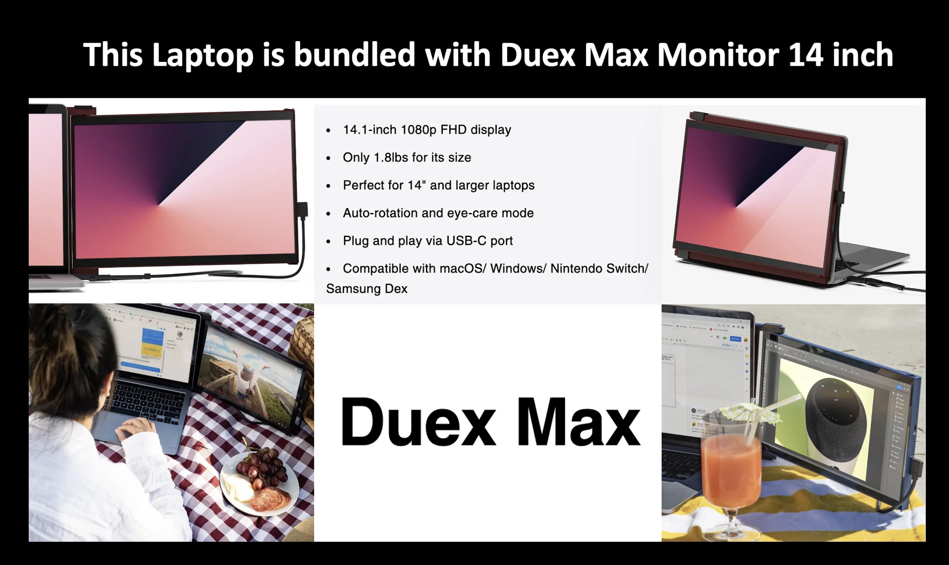 ASUS ROG Strix G18 Laptop 18in 240Hz WQXGA Display (AMD Ryzen 9 8940HX, NVIDIA GeForce RTX 5070 8GB, 16GB DDR5, 8TB PCIe SSD, RGB KB, WiFi 6E, Webcam, Bluetooth 5.4, Win 11 Home) w/Duex Max DS Monitor