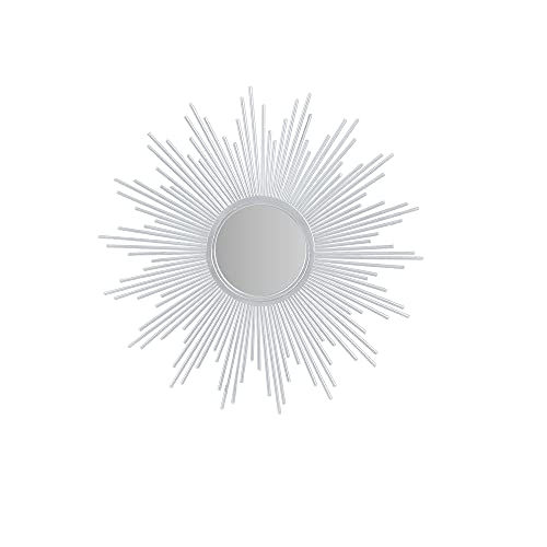 Madison Park Wall Décor Fiore Metal Sunburst MIrror for Living Room - Home Accent, Ready to Hang Bedroom Decoration, 14.5