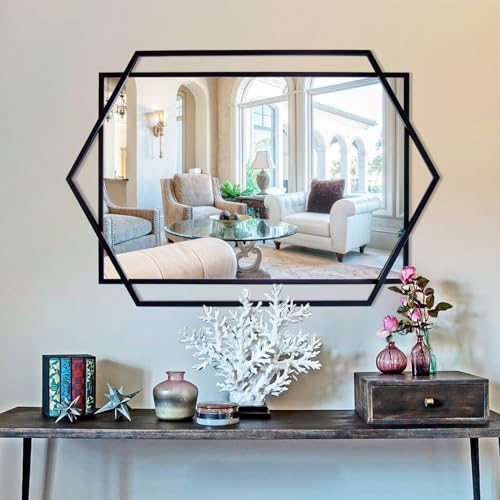 Black Decorative Mirror for Wall Decor, 26