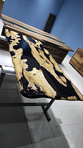 Personalized Large EPOXY Table, Resin Dining Table for 2, 4, 6, 8 River Dining Table, Wood Epoxy Coffee Table Top, Living Room Table (without Stand, 36 x 20 Inches)