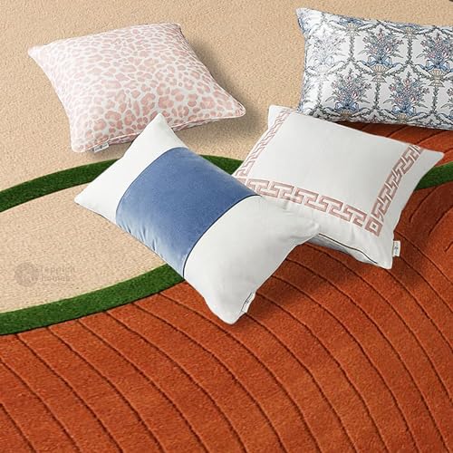 10x10 Handmade Premium Cambridge Striped Wool Area Rug | Natural Multicolor Carpet Rug | Hand Tufted 11x13, 9x12, 12x18, 10x13 Contemporary Rugs | Geometric Floor Living Bed Room Rug