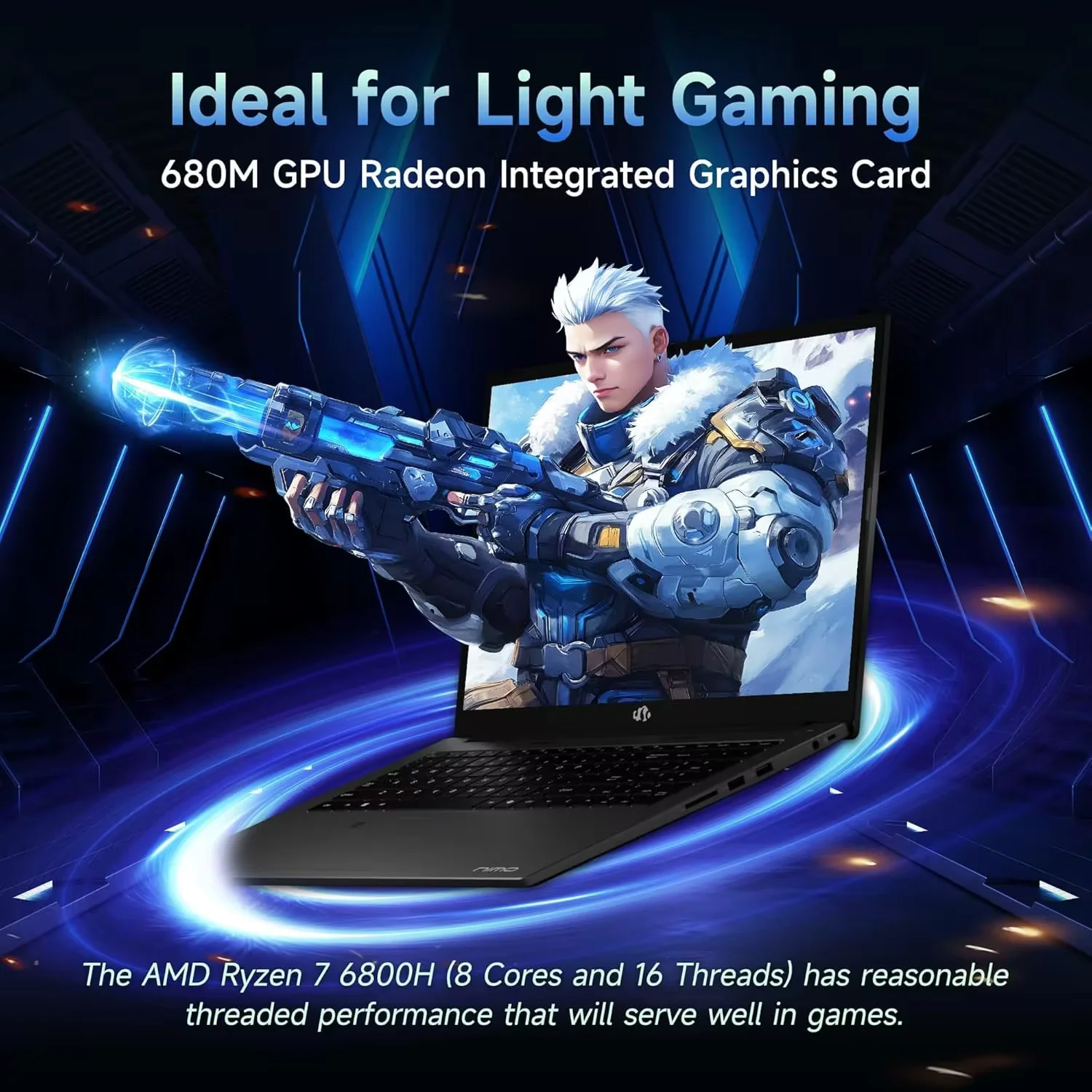 17.3" IPS FHD-Gaming-Laptop, AMD Ryzen 7 6800H 32GB DDR5 RAM 1TB SSD (Beat i7-12700H Up to 4.7GHz) AMD Radeon 680M GPU-Computer with 100W Type-C Backlit Keyboard Fingerprint