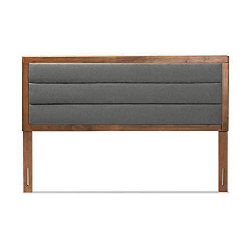 Baxton Studio Dexter Headboards, Twin, Dark Grey/Walnut Brown