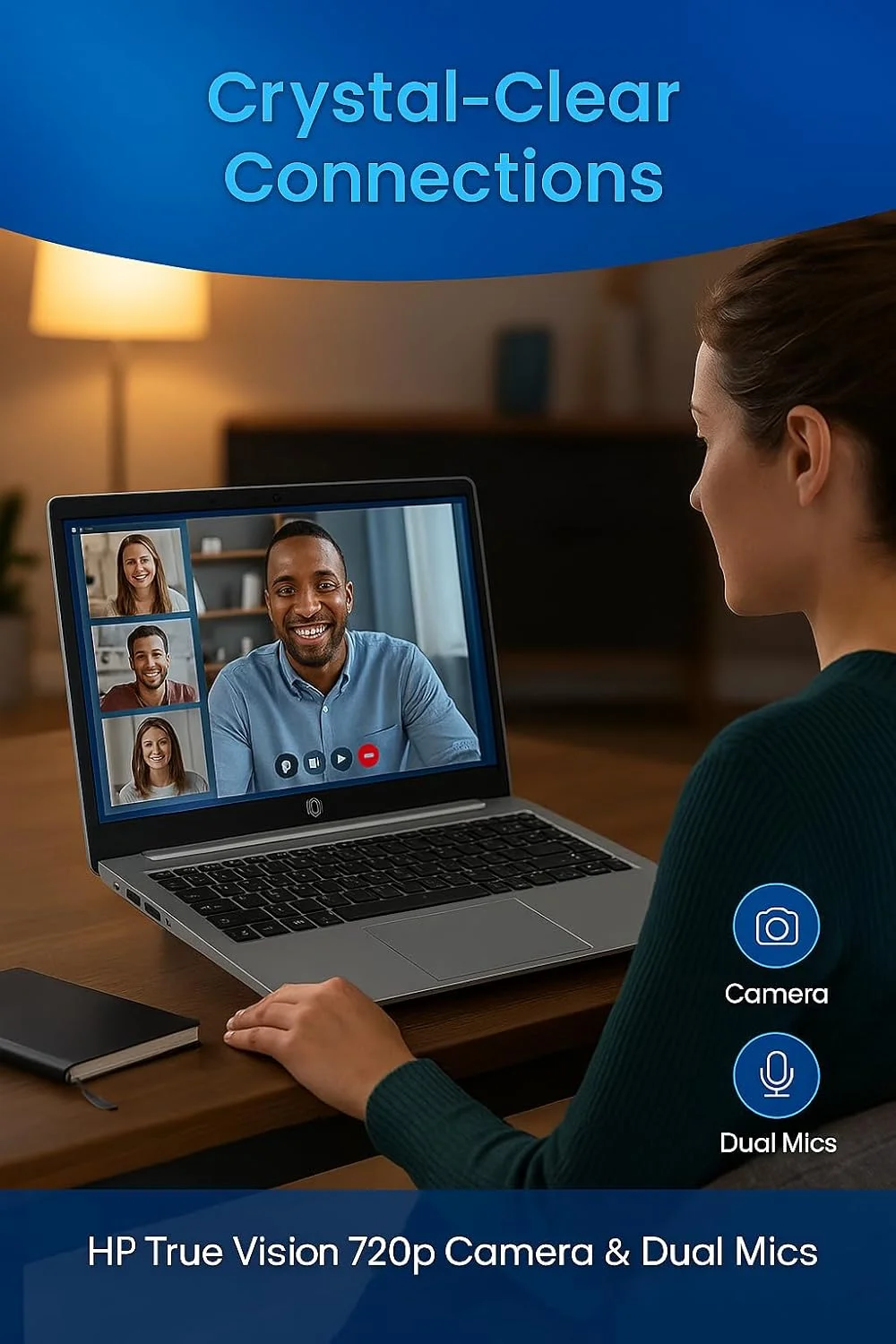 HP 255 G10 15.6" Full HD Laptop for Home or Work, Ryzen 3 7330U, 32GB RAM, 1TB SSD, Wi-Fi 6, Windows 11 Pro