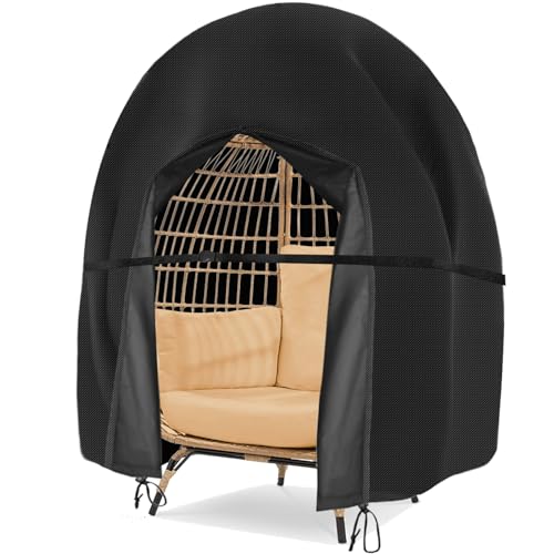 Egg Chair Cover Waterproof Double Egg Chair Covers for Outdoor Furniture 420D Patio Hanging Swing Chair Cover 91x80 inches