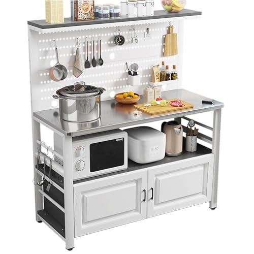 Kitchen Work Table, Food Prep Table, Kitchen Storage Cabinet, for Restaurant, Business, Warehouse, Home, Kitchen, Garage (Size : 50x108cm/20x43in)