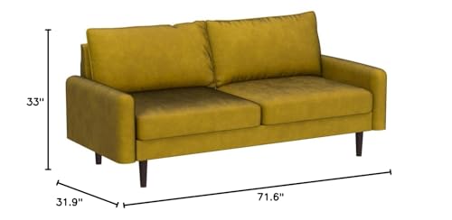 Americus Ultra Modern Velvet Upholstered Living Room Sofa, 71.6
