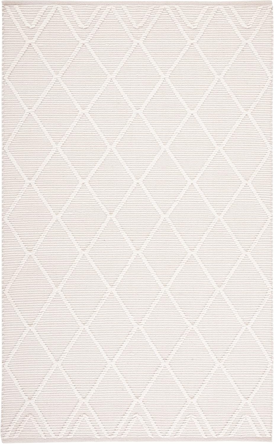 SAFAVIEH Natura Collection Area Rug - 8' x 10', Ivory, Handmade Moroccan Boho Rustic Wool, Ideal for High Traffic Areas in Living Room, Bedroom (NAT832A)