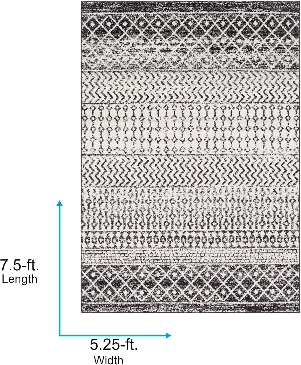 Livabliss Chester Boho Moroccan Area Rug,5'3