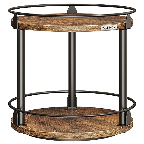 3-Tier Lazy Susan Organizer, Rotating Spice Rack, Spinning Organizer, Industrial Turntable Spice Rack Organizer for Cabinet, Kitchen Countertop, Pantry, Black SR23BK