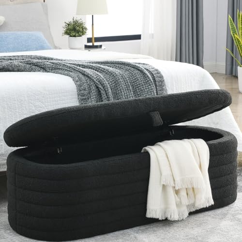 TRIPLE TREE Wooden Shoe Rack with Upholstered Cushion Seat, Small Storage Bench Fitting Stool for Entryway Hallway Bedroom End of Bed Living Room Mudroom Indoor Organizer, 23.62x 11.81x16.54inch