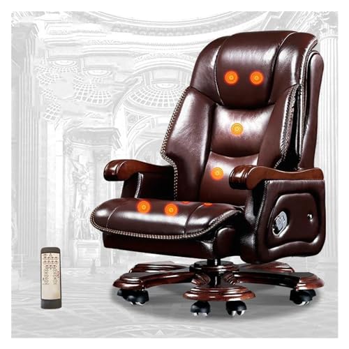 Managerial Chairs, Desk Office Chairs Computer Ergonomic Boss Rocking Game Chairs Recliner Zero Gravity Design Rolling Chair (Color : C+Massage)