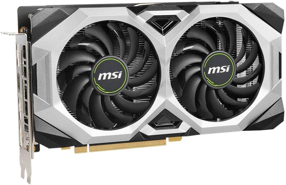 MSI Gaming GeForce RTX 2060 126GB GDRR6 192-bit HDMI/DP 1695 MHz Boost Clock Ray Tracing Turing Architecture VR Ready Graphics Card (RTX 2060 Ventus 6G OC)