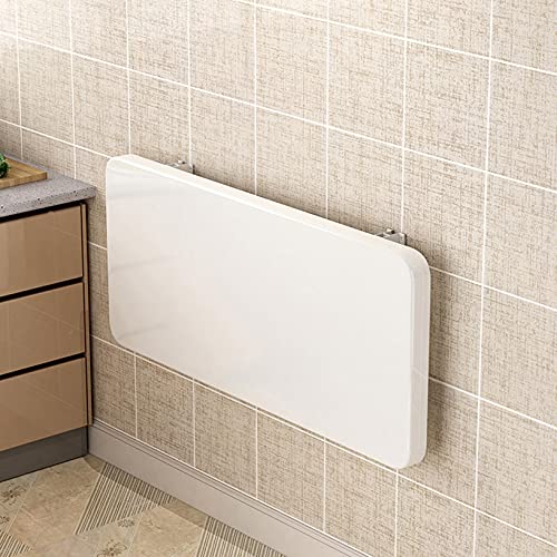 Folding Wooden Wall-Mounted Drop-Leaf Table Desk,Home Office Table Desk,Folding Kitchen & Dining Table Desk,Space Saving Hanging Table for Study, Bedroom, Bathroom Or Balcony
