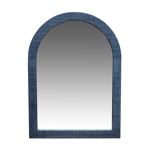 East at Main Indigo Road by Egypt Sherrod Gia Raffia Mirror (Blue)